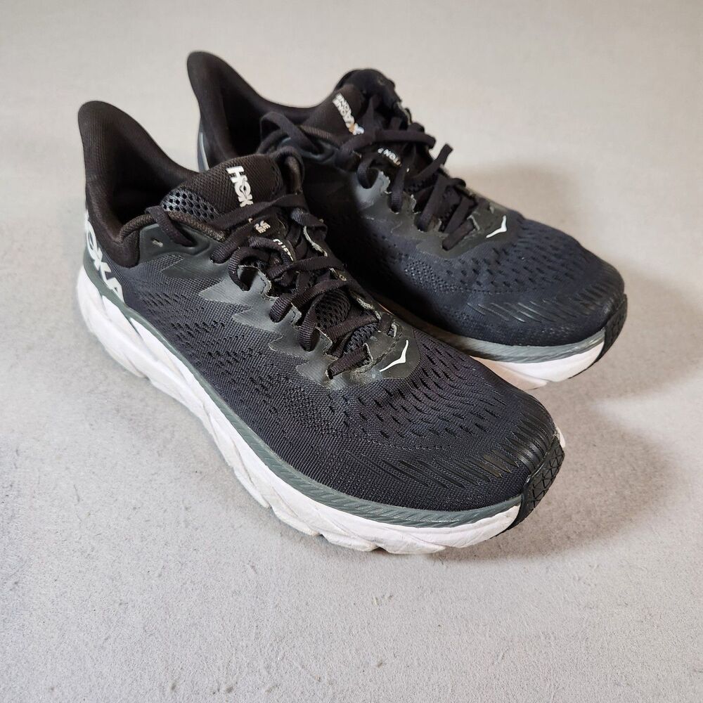 Size 12 - Hoka One One HOKA Clifton 7 Black White
